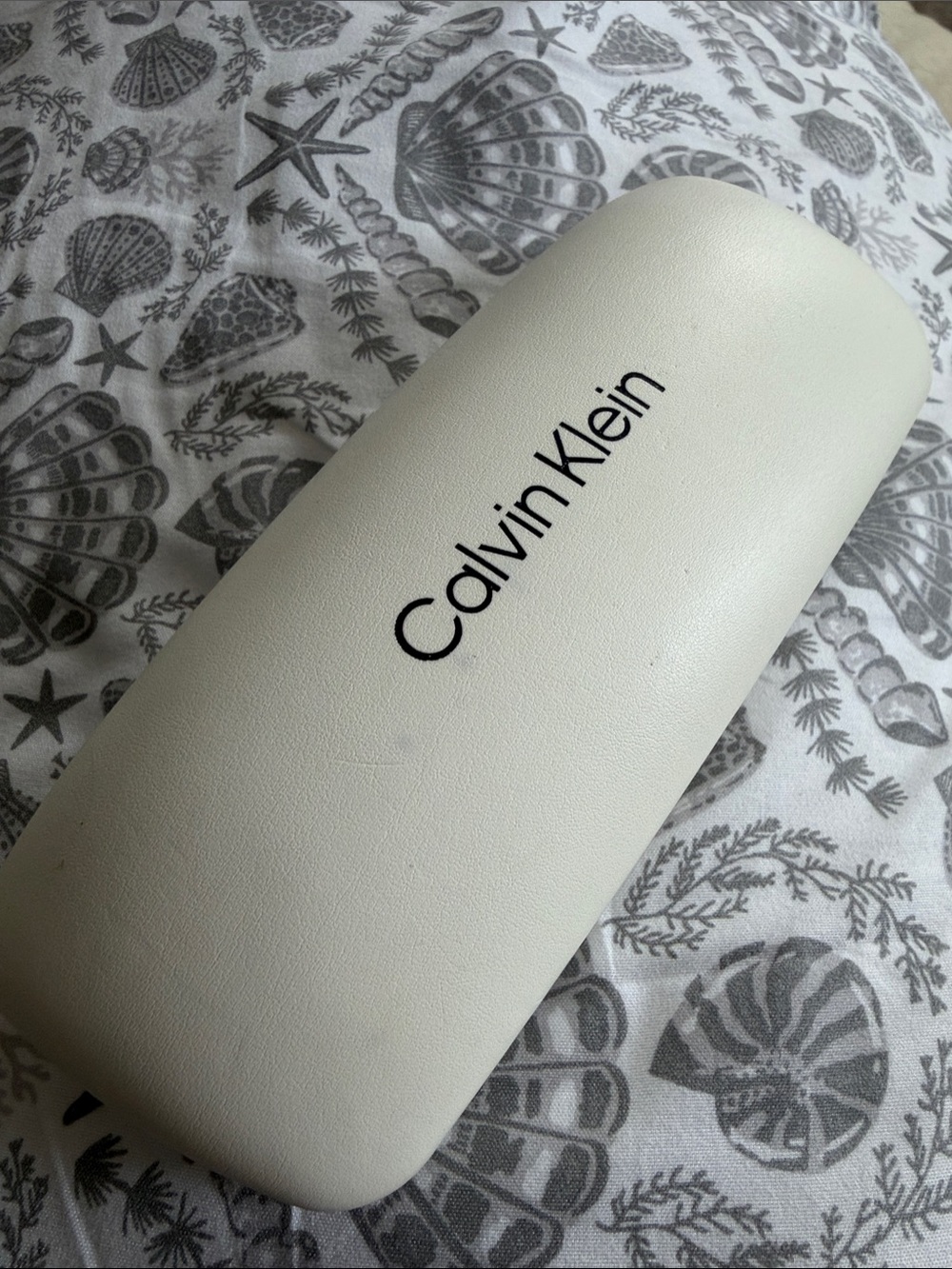 Calvin Klein Off-White Eyeglasses Case